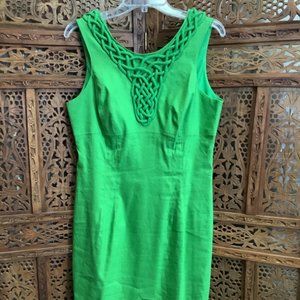 Adrianna Papell Sleeveless Dress W/Braided Rope Neckline Accent Sz 12